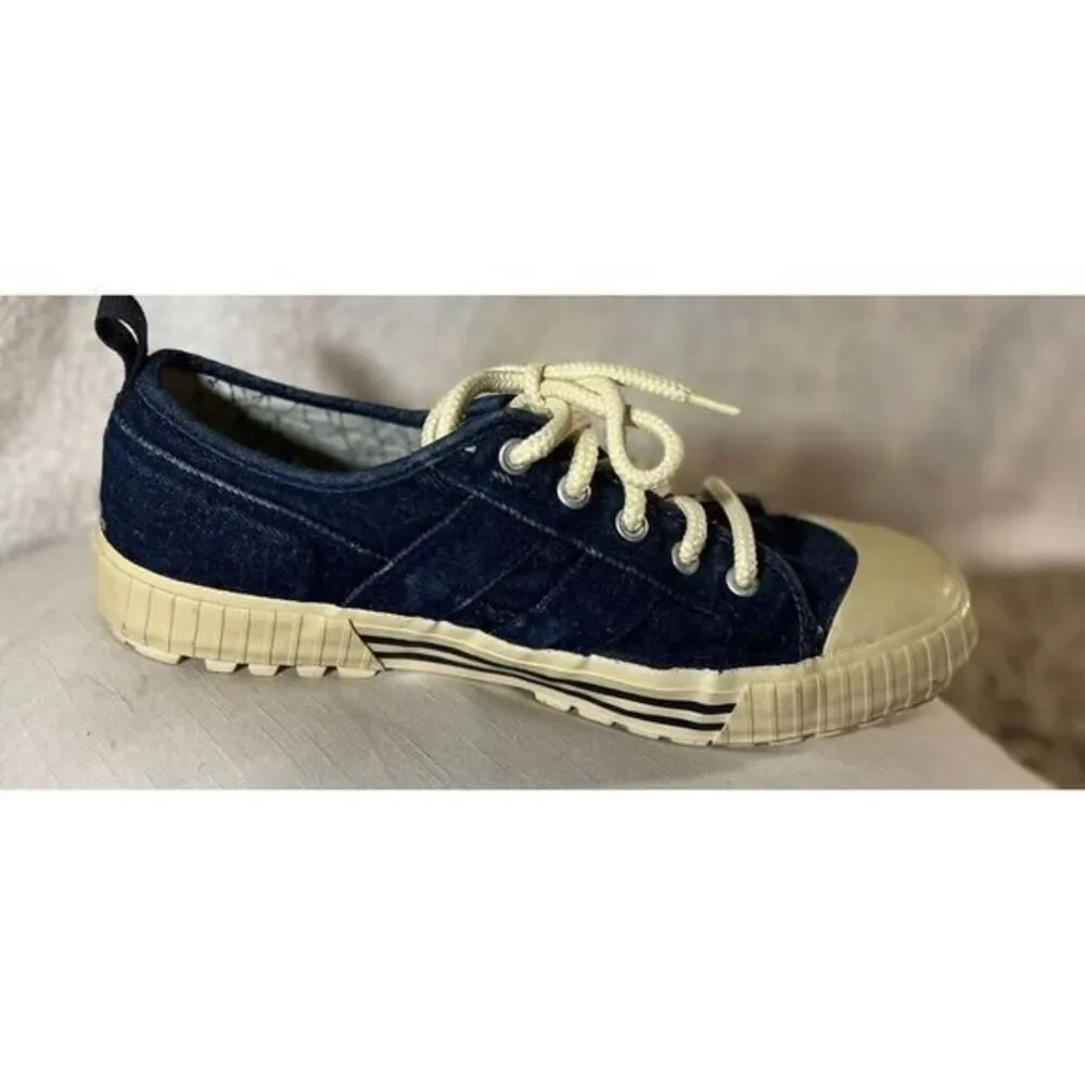 Vintage Nautica Denim Jean Lace Up‎ Shoes Size 8 Y2K Chunky Sole